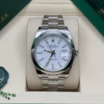 RLX Datejust 41mm 126300 White Index Oyster Stainless Steel Watch - Image 2