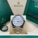 RLX Datejust 41mm 126300 White Index Oyster Stainless Steel Watch - Image 4