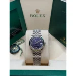 RLX Datejust m278274-0025/0026 Aubergine 31mm Dial Oyster Watch - Image 3