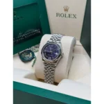 RLX Datejust m278274-0025/0026 Aubergine 31mm Dial Oyster Watch - Image 5