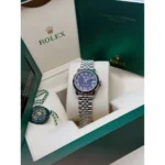 RLX Datejust m278274-0025/0026 Aubergine 31mm Dial Oyster Watch - Image 7