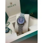 RLX Datejust m278274-0025/0026 Aubergine 31mm Dial Oyster Watch - Image 8