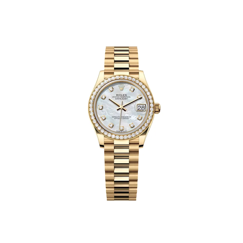 P0253-1 RLX Datejust m278288RBR-0006 White Mother-of-Pearl 31mm Dial President Bracelet Watch - Image 1