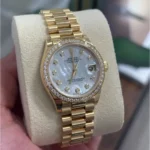 RLX Datejust m278288RBR-0006 White Mother-of-Pearl 31mm Dial President Bracelet Watch - Image 6