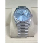 RLX Day-Date "President" 40mm Platinum Ice Blue Index Dial - 228236 - Image 2