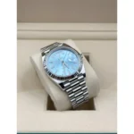 RLX Day-Date "President" 40mm Platinum Ice Blue Index Dial - 228236 - Image 3