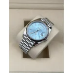 RLX Day-Date "President" 40mm Platinum Ice Blue Index Dial - 228236 - Image 4
