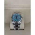 RLX Day-Date "President" 40mm Platinum Ice Blue Index Dial - 228236 - Image 6