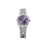 RLX Datejust m278289RBR-0019 Aubergine Dial White Gold President Watch