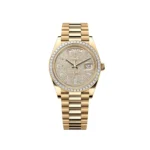 RLX Day-Date 40mm 228398TBR-0036 Diamond Paved Dial President Watch