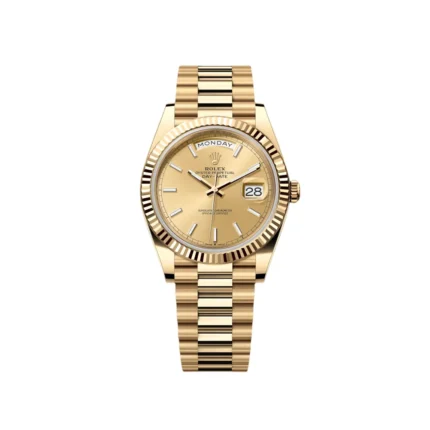 RLX Day-Date "President" 40mm Yellow Gold Champagne Index Dial - 228238