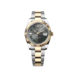 RLX Datejust 41mm 126333 Two-Tone Yellow Gold Fluted Bezel "Wimbledon" Dial Oyster