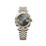 RLX Datejust 41mm 126333 Two-Tone Yellow Gold Fluted Bezel "Wimbledon" Dial Oyster - Image 2