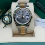 RLX Datejust 41mm 126333 Two-Tone Yellow Gold Fluted Bezel "Wimbledon" Dial Oyster - Image 7