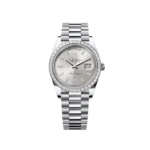 RLX Day-Date 40mm 228396TBR-0011 Silver Diamonds Dial