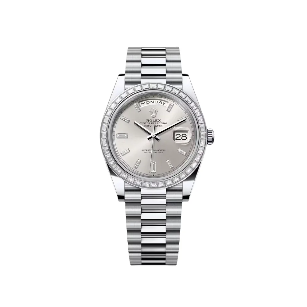 P0278-1 RLX Day-Date 40mm 228396TBR-0011 Silver Diamonds Dial - Image 1