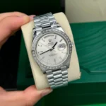 RLX Day-Date 40mm 228396TBR-0011 Silver Diamonds Dial - Image 3