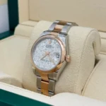 RLX Datejust m278241-0031/0032 31mm Silver Floral Motif Dial Oyster Bracelet Watch - Image 5