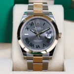 RLX Datejust 41mm 126303 Slate Roman Oyster Steel and Yellow Gold Mens Watch - Image 3
