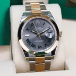 RLX Datejust 41mm 126303 Slate Roman Oyster Steel and Yellow Gold Mens Watch - Image 4