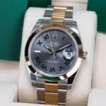 RLX Datejust 41mm 126303 Slate Roman Oyster Steel and Yellow Gold Mens Watch - Image 5