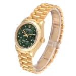 RLX Datejust m278278-0046 Olive Green Floral Motif 31mm President Bracelet Watch - Image 3