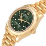 RLX Datejust m278278-0046 Olive Green Floral Motif 31mm President Bracelet Watch - Image 4