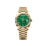 RLX Day-Date "President" 40mm Yellow Gold Green Roman "Money" Dial - 228238