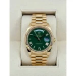 RLX Day-Date "President" 40mm Yellow Gold Green Roman "Money" Dial - 228238 - Image 2