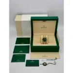 RLX Day-Date "President" 40mm Yellow Gold Green Roman "Money" Dial - 228238 - Image 6