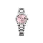 RLX Datejust m278289RBR-0022 Pink Dial White Gold President Watch