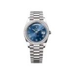 RLX Day-Date 40mm 228349RBR-0005 Bright Blue Dial President Bracelet
