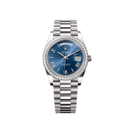 RLX Day-Date 40mm 228349RBR-0005 Bright Blue Dial President Bracelet