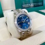 RLX Day-Date 40mm 228349RBR-0005 Bright Blue Dial President Bracelet - Image 2