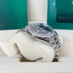 RLX Day-Date 40mm 228349RBR-0005 Bright Blue Dial President Bracelet - Image 4