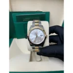 RLX Datejust 41mm 126303 Silver Index Oyster Steel and Yellow Gold Mens Watch - Image 10