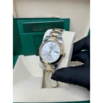 RLX Datejust 41mm 126303 Silver Index Oyster Steel and Yellow Gold Mens Watch - Image 8