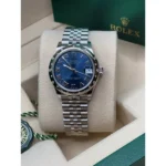 RLX Datejust m278344-0035/0036 Bright Blue Dial 31mm Domed Diamond Oyster Watch - Image 17