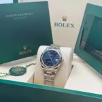 RLX Datejust m278344-0035/0036 Bright Blue Dial 31mm Domed Diamond Oyster Watch - Image 5