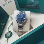 RLX Datejust m278344-0035/0036 Bright Blue Dial 31mm Domed Diamond Oyster Watch - Image 8