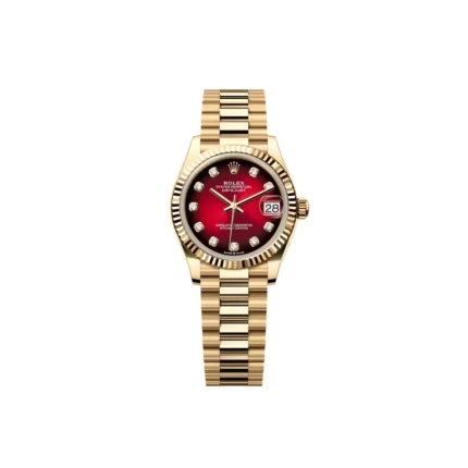 RLX Datejust m278278-0049 31mm Red Ombre Dial 18k Yellow Gold