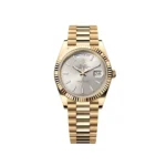 RLX Day-Date "President" 40mm Yellow Gold Silver Index Dial - 228238