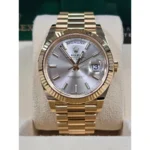 RLX Day-Date "President" 40mm Yellow Gold Silver Index Dial - 228238 - Image 2