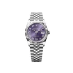 RLX Datejust 36mm 126234 Datejust Aubergine Purple Diamond Roman Oyster Stainless Steel