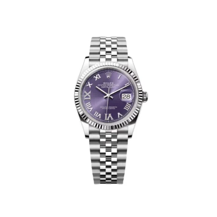 RLX Datejust 36mm 126234 Datejust Aubergine Purple Diamond Roman Oyster Stainless Steel