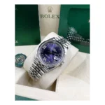 RLX Datejust 36mm 126234 Datejust Aubergine Purple Diamond Roman Oyster Stainless Steel - Image 4