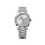 RLX Day-Date "President" 40mm Silver Diamonds Dial 228236-0002