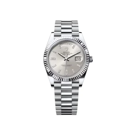 RLX Day-Date "President" 40mm Silver Diamonds Dial 228236-0002
