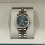 RLX Datejust m278383-0031/0032 31mm Green Floral Dial Oyster Bracelet - Image 3