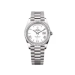 RLX Day-Date 40mm 228349RBR-0039 White Dial President Bracelet